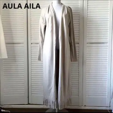 AULA AILA 아우라 아이라 프린지 롱 가디건