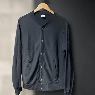 챔피온 리버스 위브 맨투맨 스냅 가디건 블랙 L