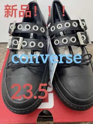 Converse 블랙 스니커즈 더블 스트랩