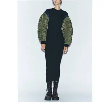 ZARA 대비 나일론 미디 원피스 S