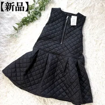 [ 새상품 ] VERITE 베리테 퀼팅 원피스 튜닉 플레어 블랙