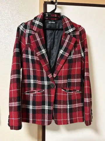 ghost of harlem 자켓 체크 빨간색 M