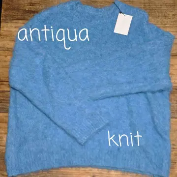 antiqua 니트 스웨터 샤기 블루 미사용 새상품 택 포함