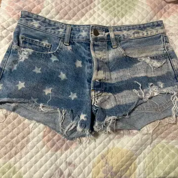 RNA 별 패턴 데님 숏팬츠
