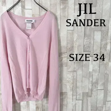 [ 새상품급 ] JIL SANDER 긴팔 가디건 이탈리아제 캐시미어 실크
