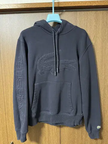 Lacoste 다크 그레이 후드 부착 후드티