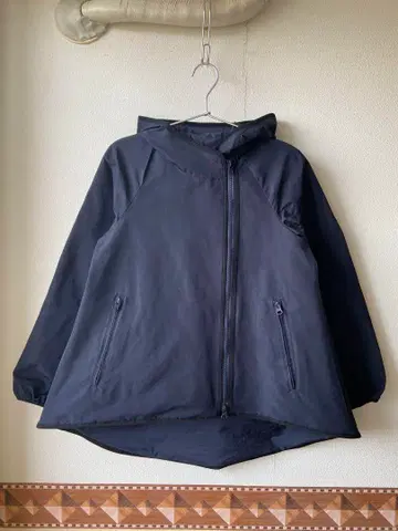 JIL SANDER NAVY 후디드 쉘 자켓