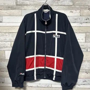 90s FILA 나일론 자켓 네이비/레드