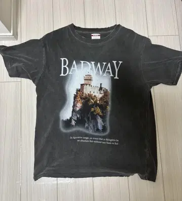 BADWAY 그래픽 T셔츠 다크 그레이