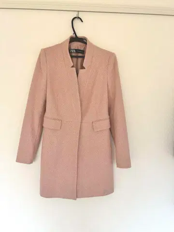 ZARA 노카라 자켓 핑크 EUR S