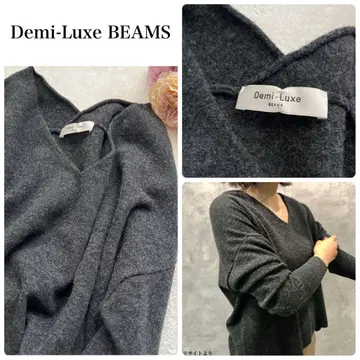 Demi-Luxe BEAMS BOX 실루엣 V넥 니트 모 100%
