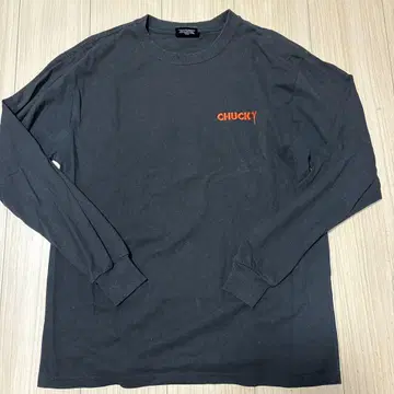 CHUCKY 긴팔 T셔츠 뒷면 프린트 있음 블랙 M400번