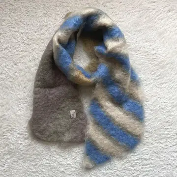 새상품급 [미나 페르호넨] 배색 스트라이프 모헤어 혼방 머플러 멀티 컬러