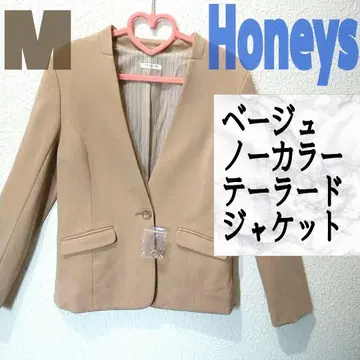 새상품 허니즈 베이지 노카라 테일러드 자켓 M GU GRL