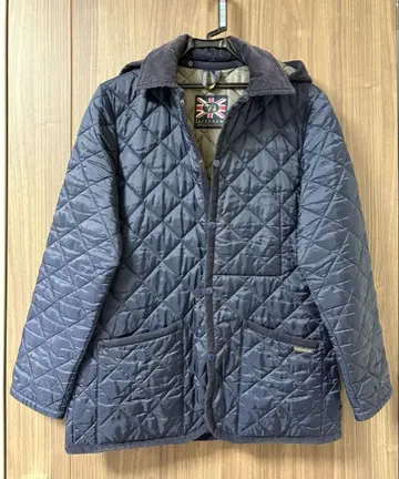 라벤햄 LAVENHAM 사이즈 34 남성용 충전솜 코트 네이비