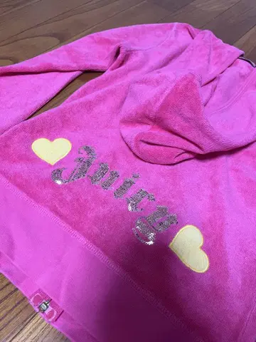 Juicy Couture 핑크 풀 지퍼 후디