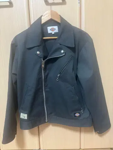 Schott x Dickies 콜라보 블랙 자켓 라이더스