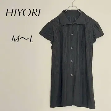HIYORI 티셔츠 ( M~L ) 반팔 셔츠 긴 길이 신축성 있음