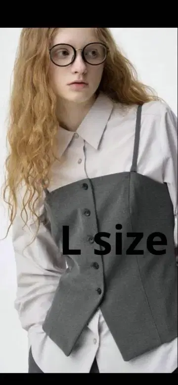 새상품 GU 프론트 버튼 뷔스티에 L