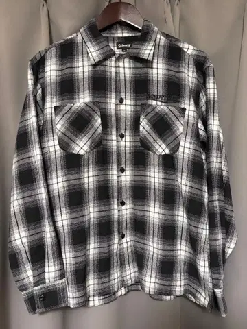 Schott NYC 체크 무늬 플란넬 셔츠