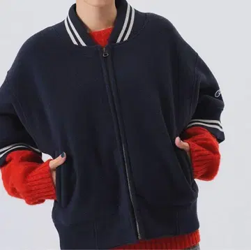 새상품급*빔즈 보이 Champion 별주*보아 플리스 지퍼 블루종