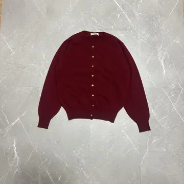 버건디 버튼 니트 가디건