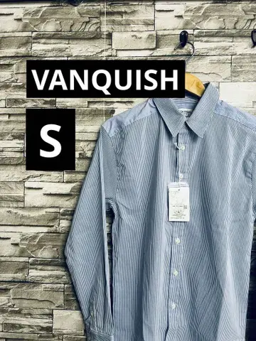 VANQUISH 뱅퀴시 스트라이프 블루 셔츠 S