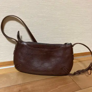 genten 토스카 숄더백 천연 가죽 브라운