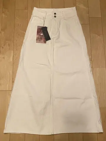 화이트 데님 스커트 L 기장 94cm