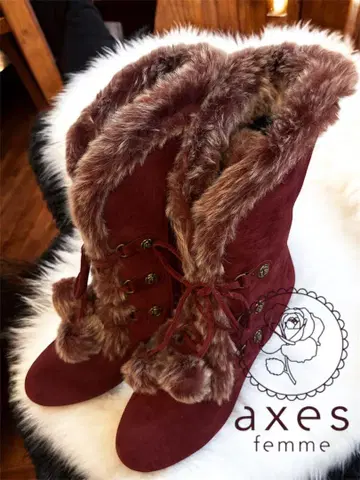 axes femme 퍼 부츠 새상품급