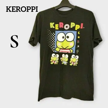 KEROPPI 케로케로케로피 캐릭터 T셔츠 S 블랙 해외