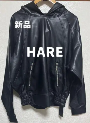 [새상품] HARE 가죽 후드티