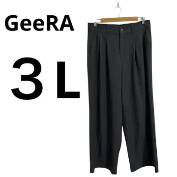 GeeRA  루즈핏 빅 사이즈 와이드 팬츠 3L 다크 그레이