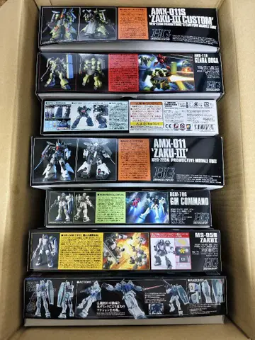 hguc 건담 프라모델 묶음 판매 자쿠 헬스장 기라 도가