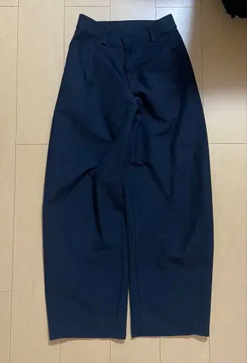 저지 배럴 레그 팬츠 네이비 S