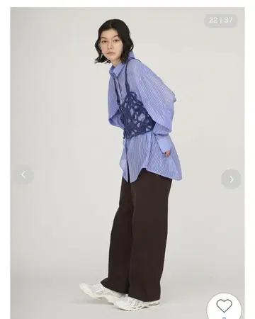 emmi 루즈 데님 팬츠 브라운