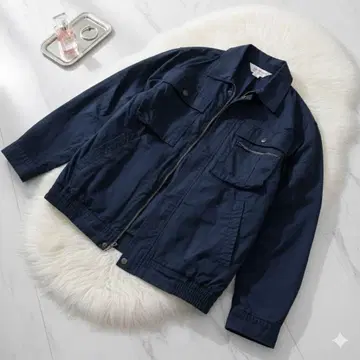 새상품급 엠씨마온 면 자켓 네이비 밀리터리 빅 루즈핏