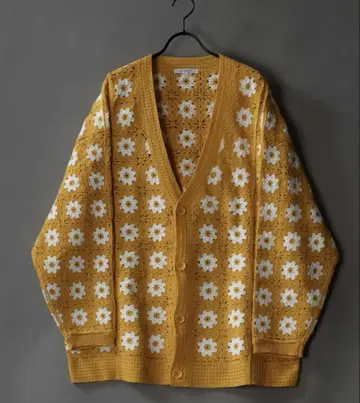 crochet like Knit Cardigan/크로셰 뜨개질풍 니트