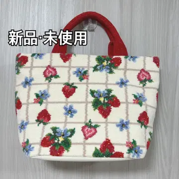 [ 새상품 미사용품 ] FEILER 딸기 무늬 토트백 숄더백