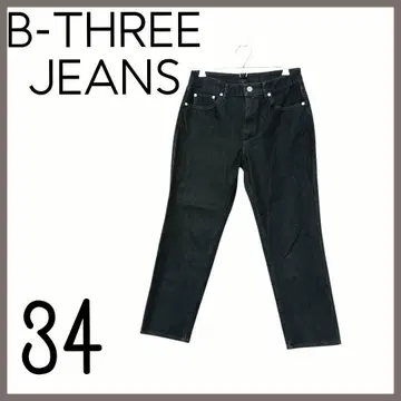 컨디션 최상 [ B-THREE JEANS ] 데님 팬츠 블랙 34