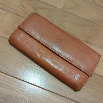 IL BISONTE 브라운 가죽 장지갑