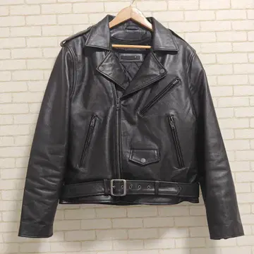 14일까지 천연 가죽 더블 라이더 자켓 리유구 가죽 자켓