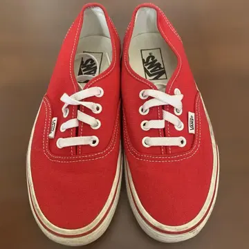 Vans 레드 스니커즈 US 5.5/7.0