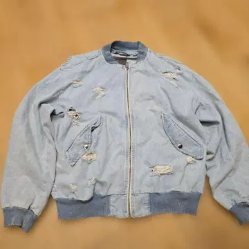 ZARA MAN 데미지 가공 데님 자켓 M