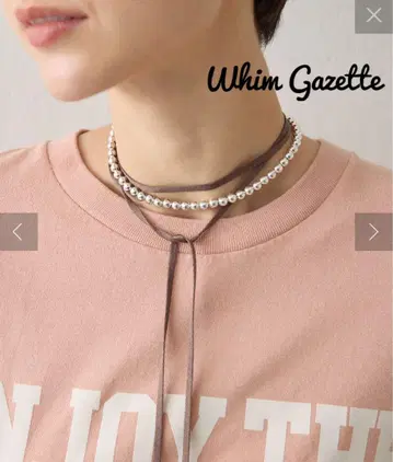 미사용 새상품 [ Whim Gazette ] 실크 코드 초커