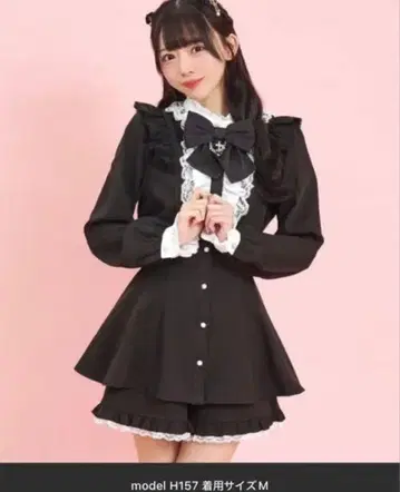 Secrethoney 액세서리 리본 레이스 프릴 셋업
