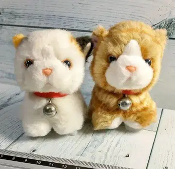 조이풀메이츠 새끼 고양이 봉제 인형 2체 삼색&브라운 화이트