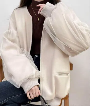 시착만 한 튤 소매 블루종 택 포함
