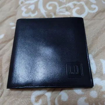 던힐 dunhill 이단 접이식 지갑 블랙 가죽 동전 지갑 포함