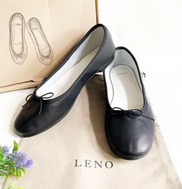 [컨디션 최상] LENO 리노 리본 플랫 발레 슈즈 밑창 보강 40